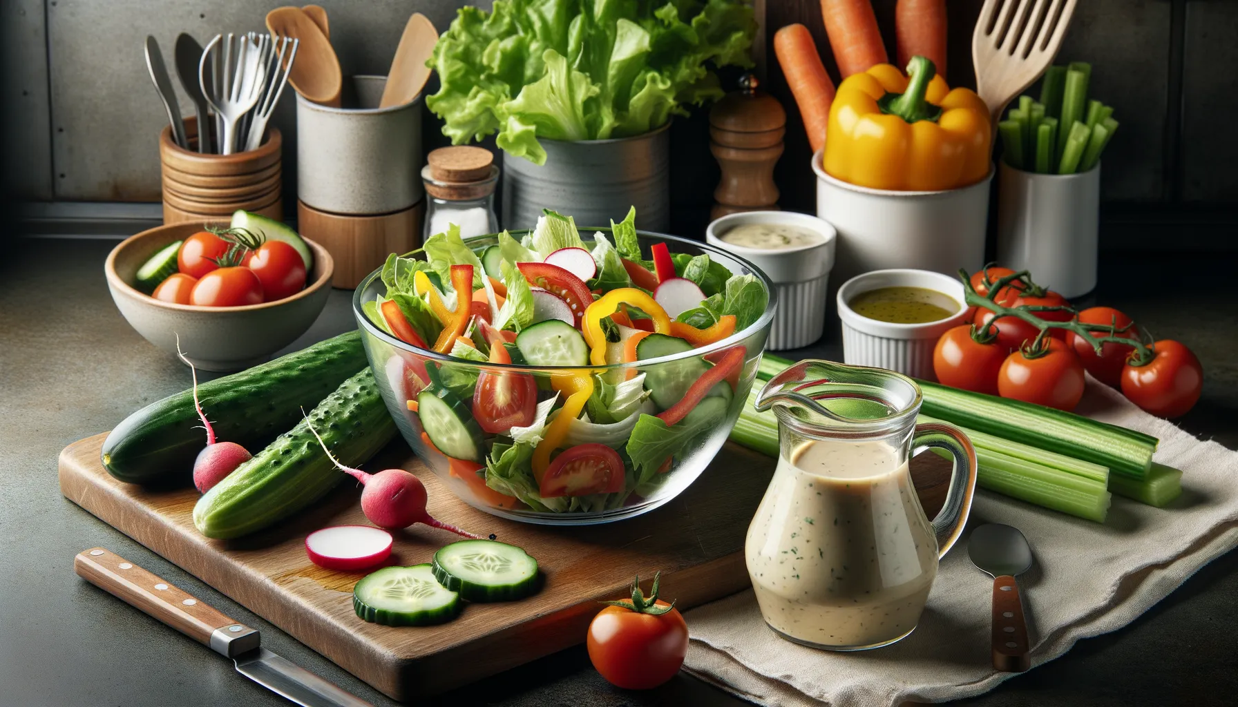 Bild på Kökets sallad, salladsdressing, råkost