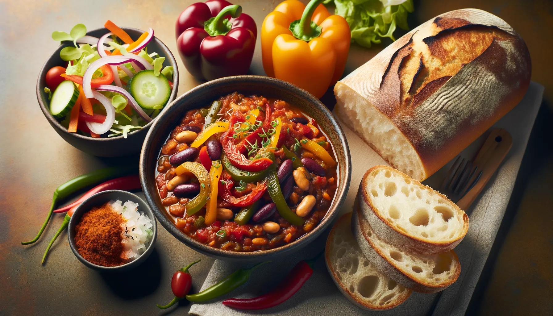 Bild på Chili sin carne, mjukt bröd, råkost