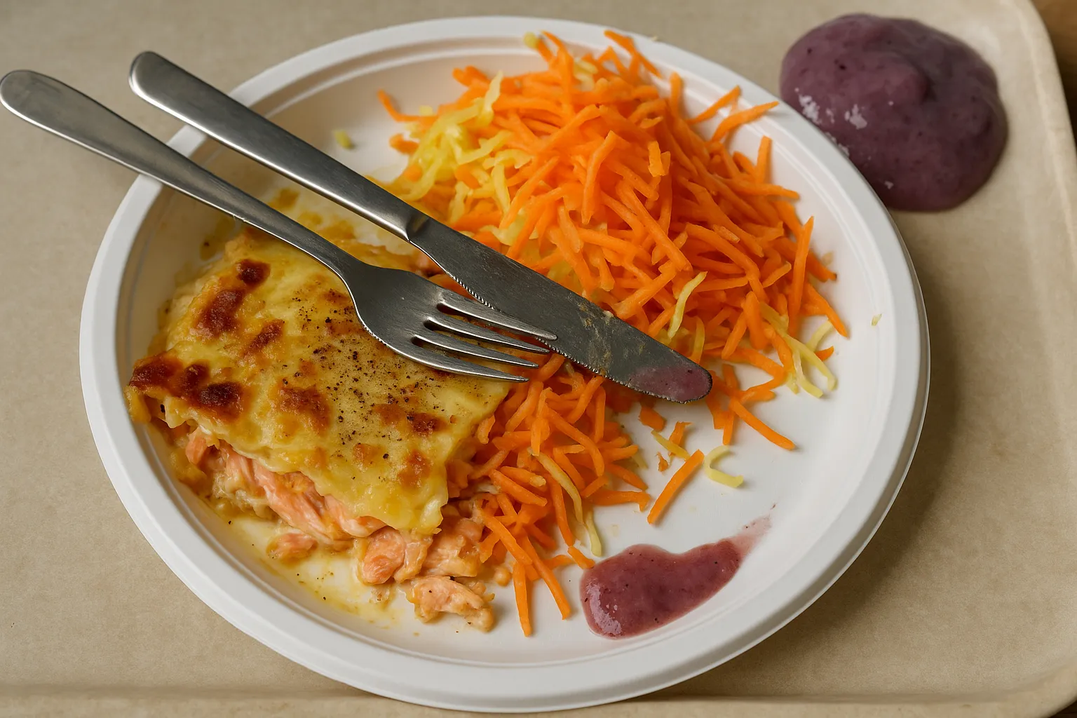 Bild på Laxlasagne, råkost