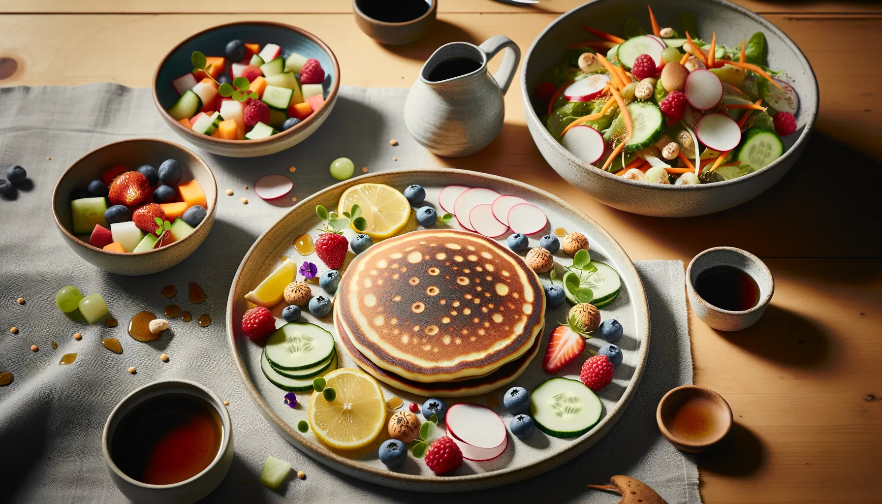 Bild på Pannkaka med tillbehör, råkost